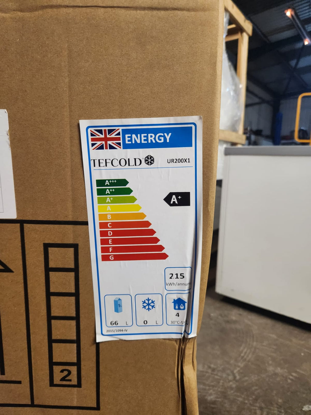 Tefcold UR200X1 — additional packaging detail