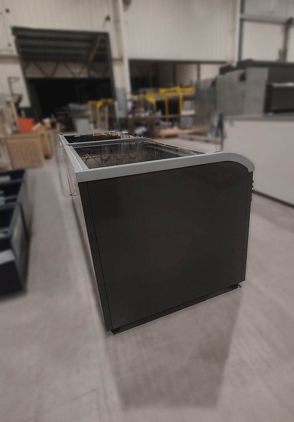 AHT Athens chest freezer — side profile view
