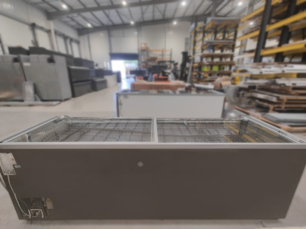 AHT Athens chest freezer — back angle view