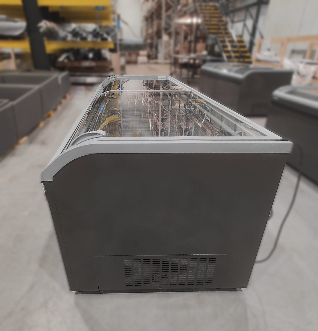 AHT Athens chest freezer — opposite side profile view